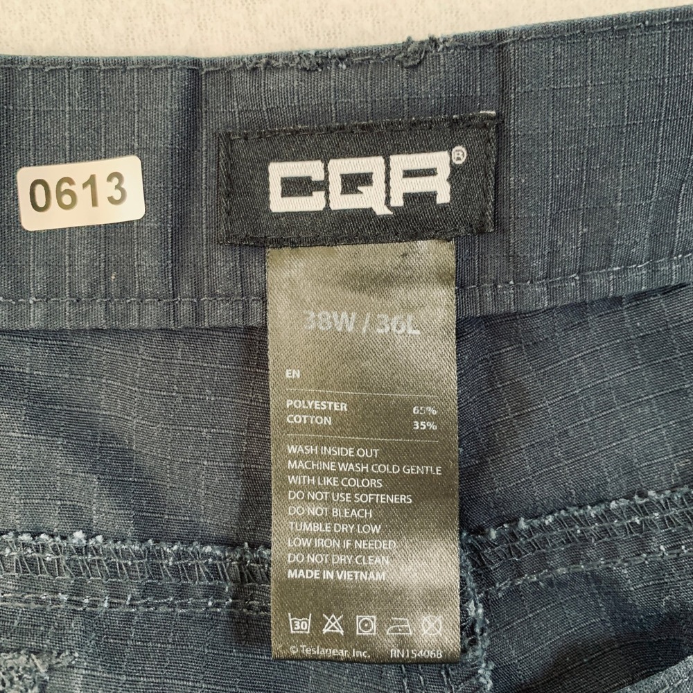 CQR Tactical Cargo Pants Men's Workwear Hiking Outdoors Navy 38x35 (Tag 38x36) - Picture 3 of 15